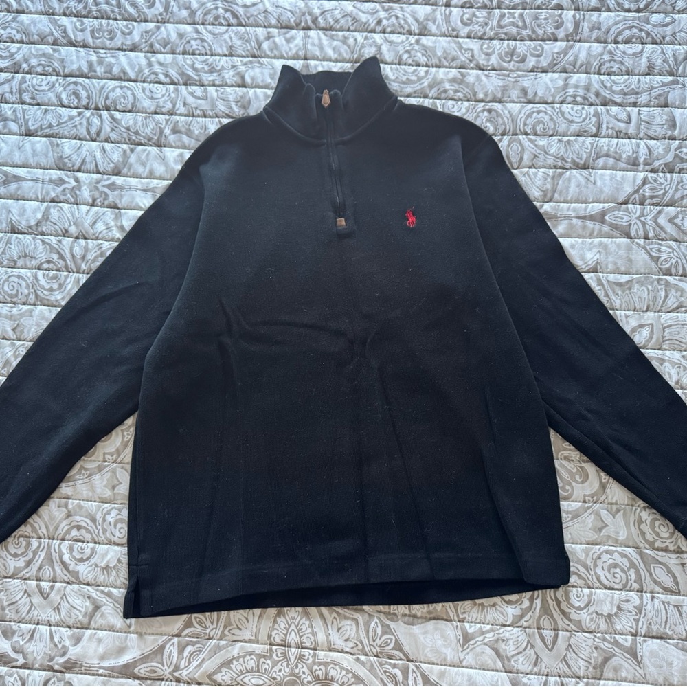 Polo Ralph Lauren Black Zip-Up Sweater